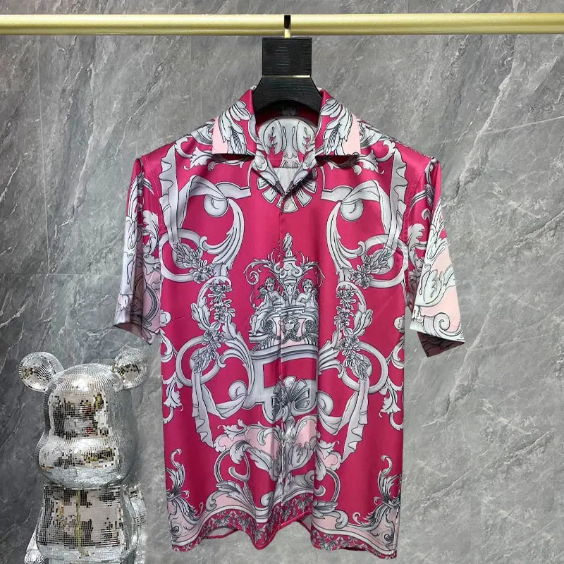 Винтажная контрастная рубашка роскошная дизайнерская для мужчин индивидуальная