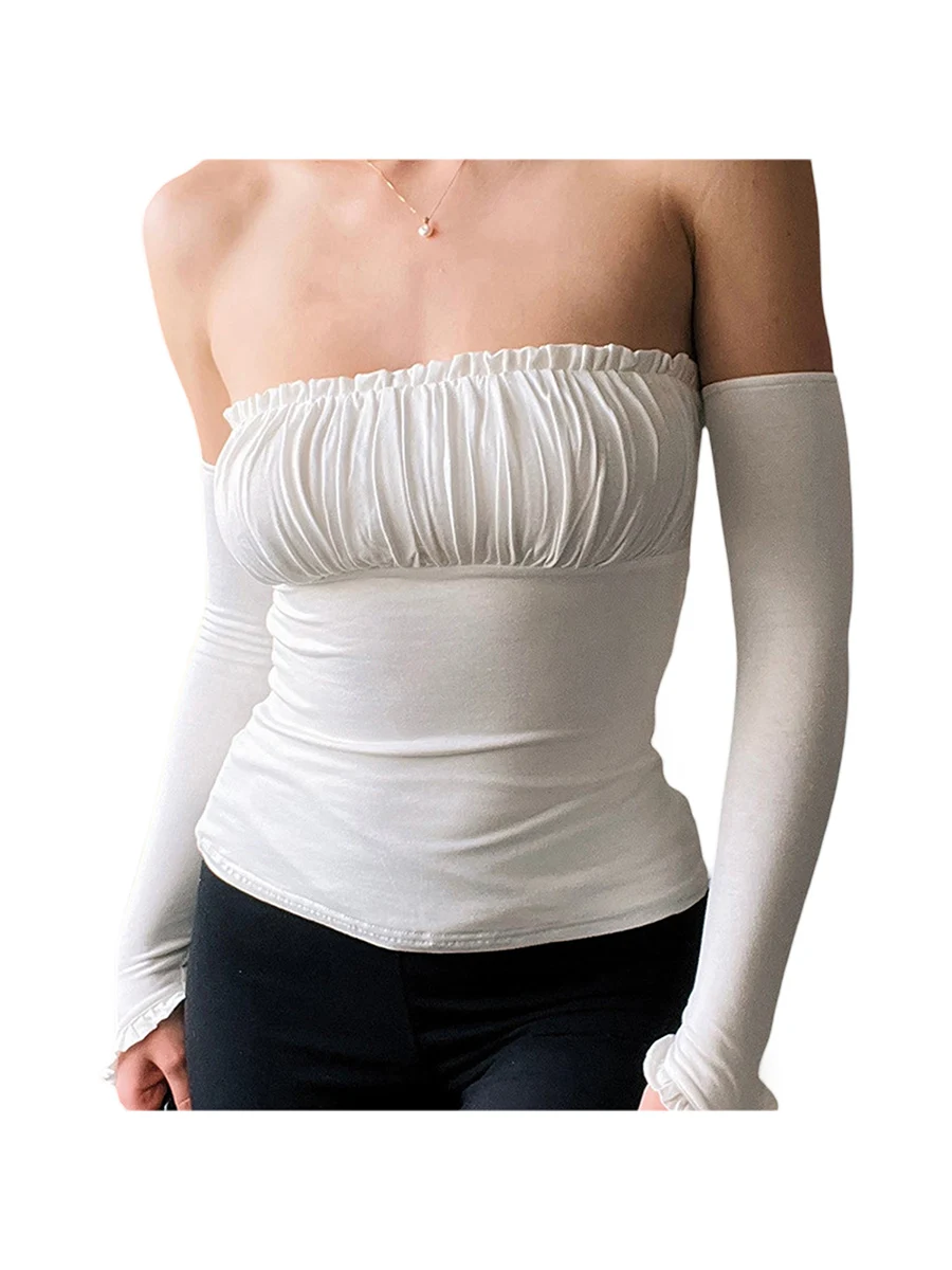 

Кроп-топ женский с открытой спиной, без рукавов, на тонких бретельках