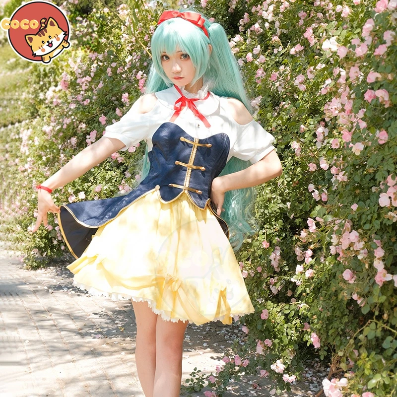 

CoCos-S PER-SALE VOCALOID Miku Cosplay Anime Miku Cosplay Costume snow Miku Uniform Snow White Cute Sexy Lovely Dress
