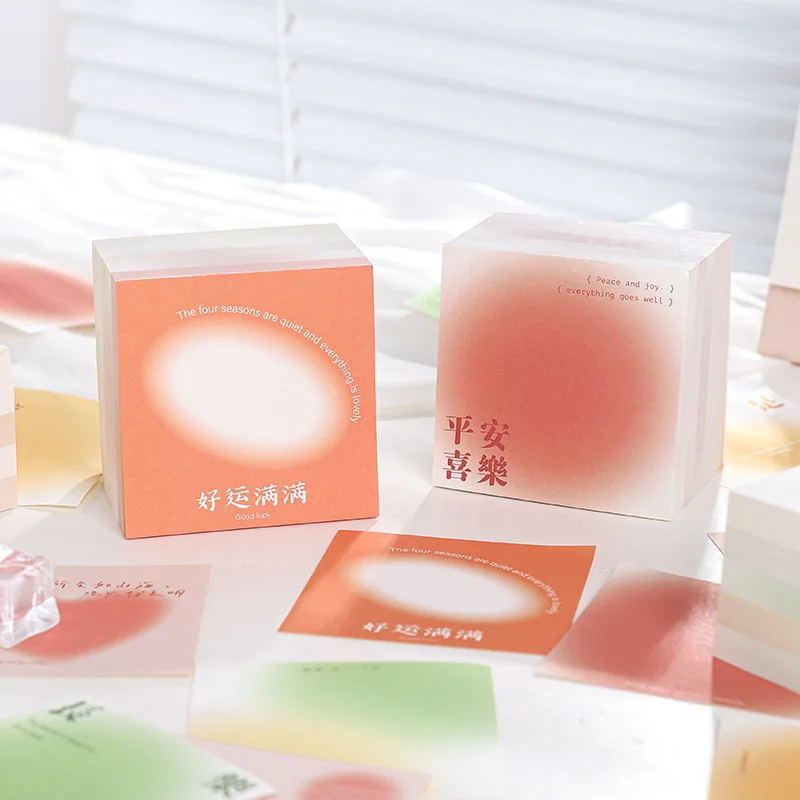 

400 Sheets Colorful Gentle Colors Series Thick Memo Pad 80mm*80mm Creative School Office Supplies 2023 New