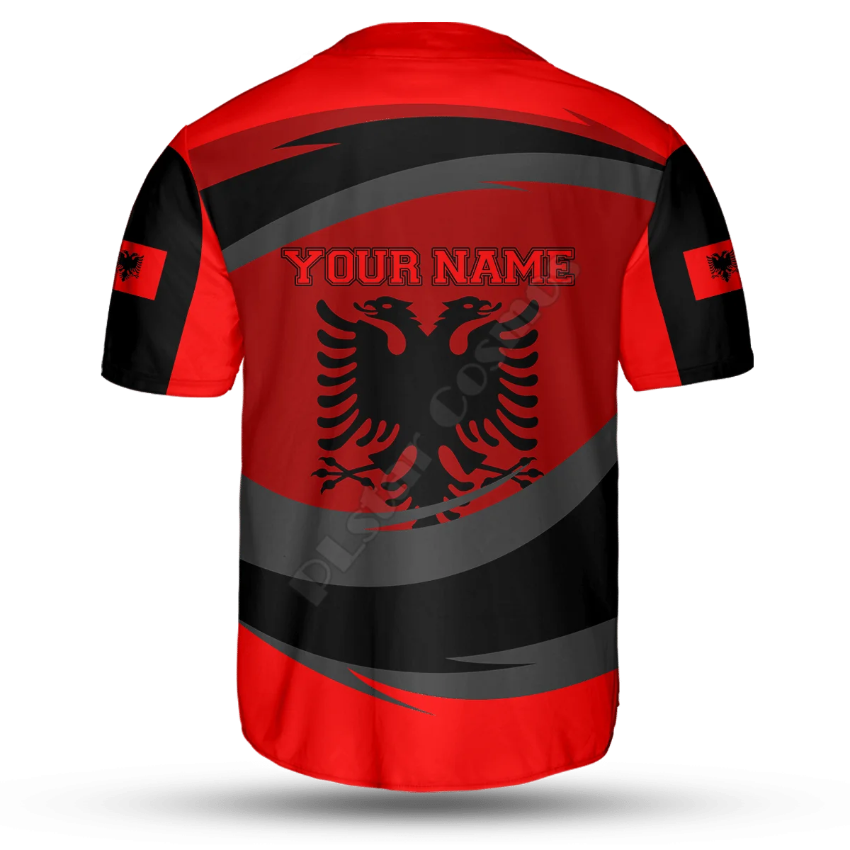 Albania Thunder Customize Your Name Baseball Jersey Shirt Baseball Shirt 3D Printed Men's Shirt Casual Shirts hip hop Tops
