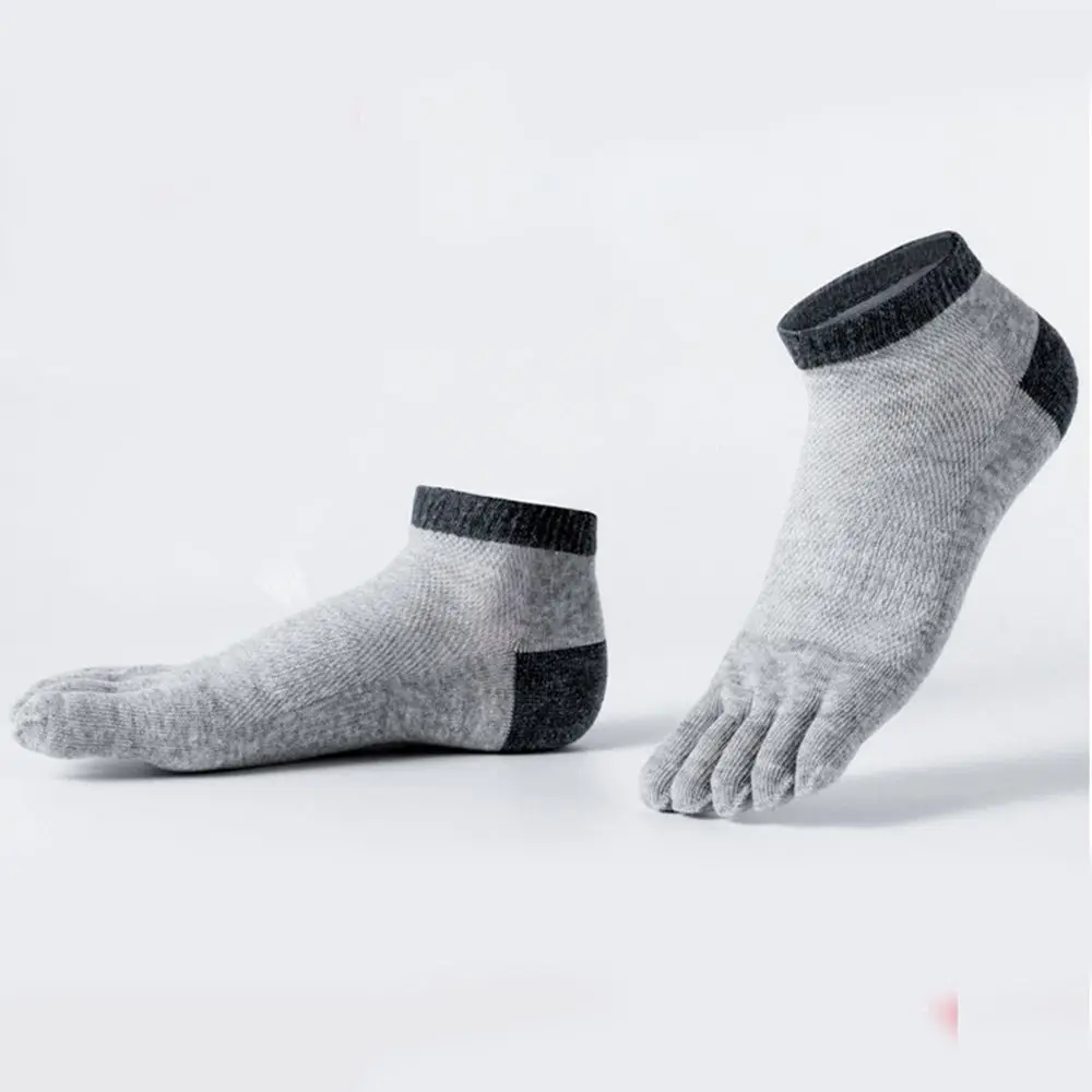 

Летние мужские дышащие хлопковые невидимые сетчатые носки до щиколотки с пятью носками сетчатые носки с пятью пальцами мужские носки