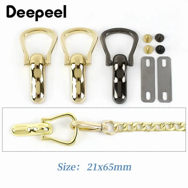 

4/10Pcs Deepeel 21mm D Ring Hook Bags Side Clip Metal Screw Buckle DIY Bag Strap Hang Buckles Chain Screws Clasp Accessories