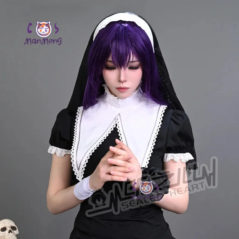 Фото Аниме PJSK Asahina Mafuyu mfy Косплей Костюм Женское элегантное длинное платье головной убор, носки реквизит Хэллоуин карнавал новая форма №5