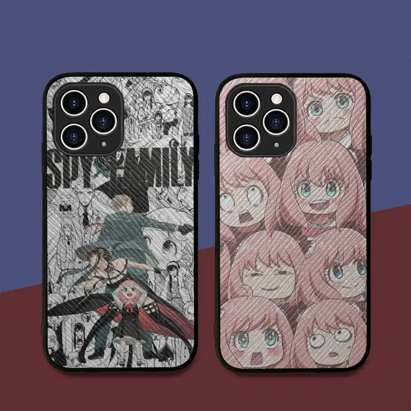 

SPY×FAMILY Phone Case Hard Leather Case for iPhone 11 12 13 Mini Pro Max 8 7 Plus SE 2020 X XR XS Coque