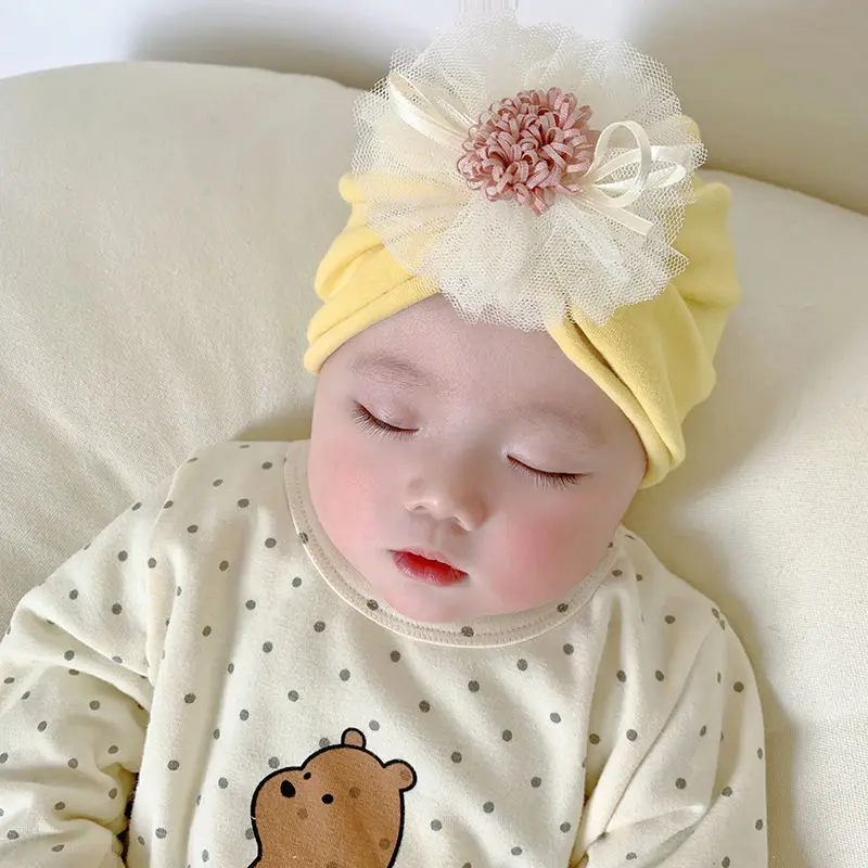 

Infant Hat Cute Spring Summer Baby Turban Headband Thin Indian Caps for Boys Girls Newborn Children Fetal Cap Headwrap Headdress