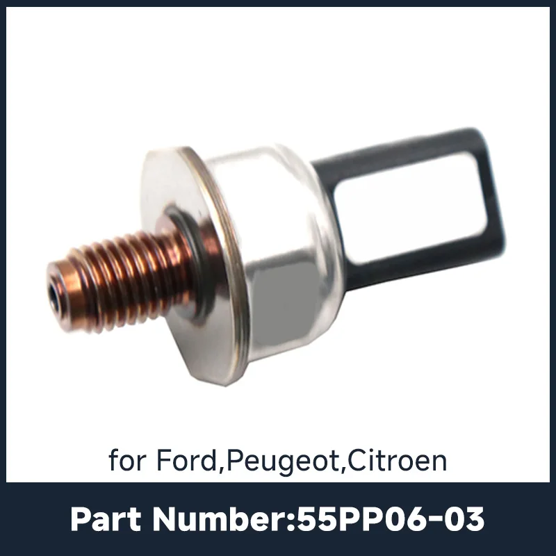 Фото Датчик давления в топливной рампе 55PP06-03 для Ford Mondeo, Focus, Peugeot 307, 407, Citroen C4, C5, Volvo S40, C30, новый, 1920GW, 9658227880 №1