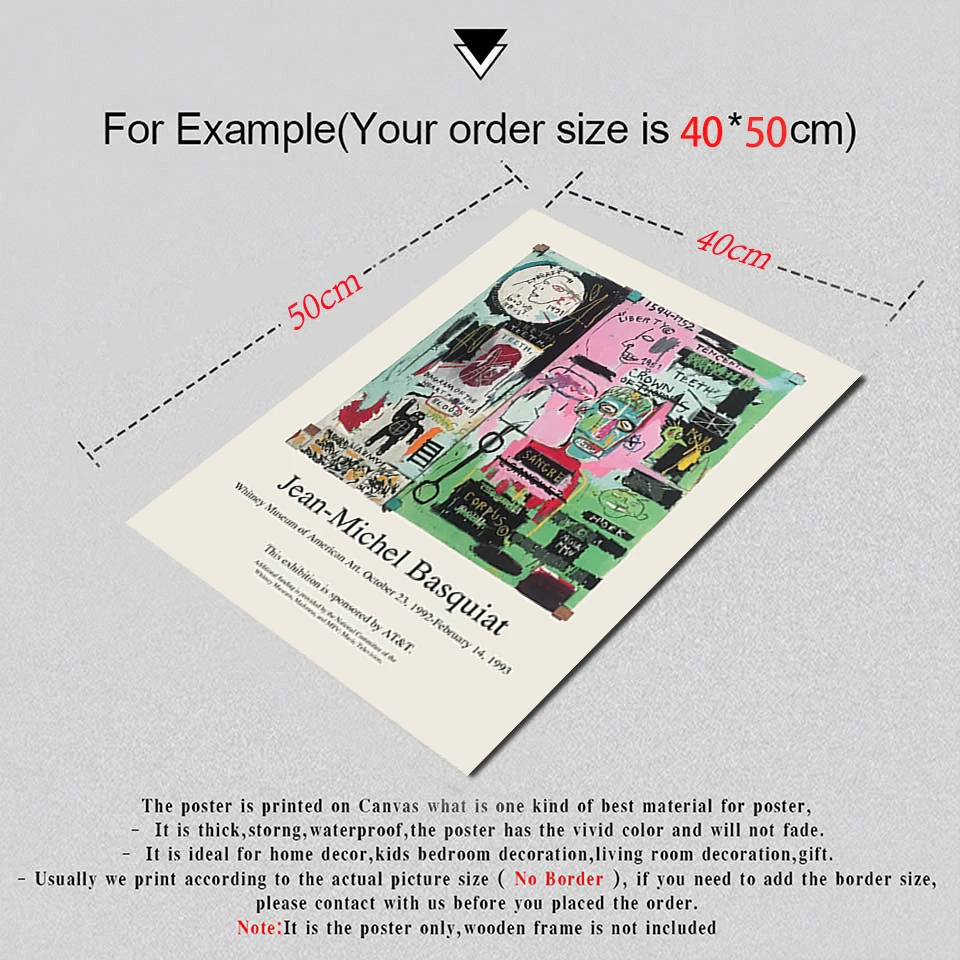 HD джинсы с принтом Мишель баскиат Абстрактная живопись Изысканная холст галерея