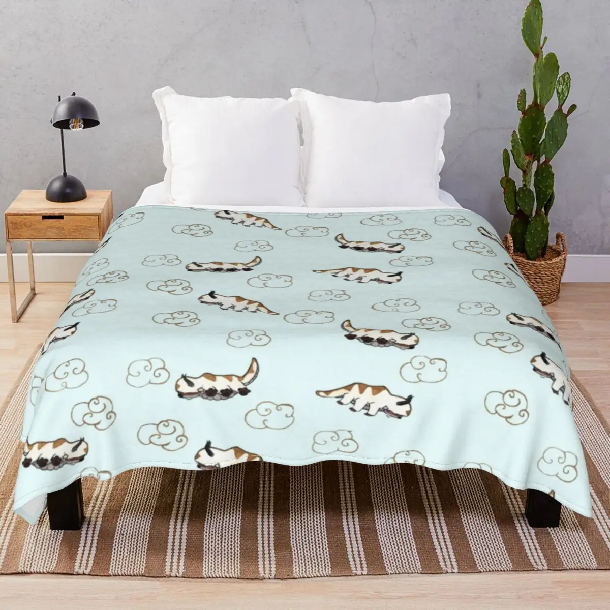 Happy Appa Blankets Flannel Summer Soft Unisex Throw Blanket for Bedding Sofa Travel Office