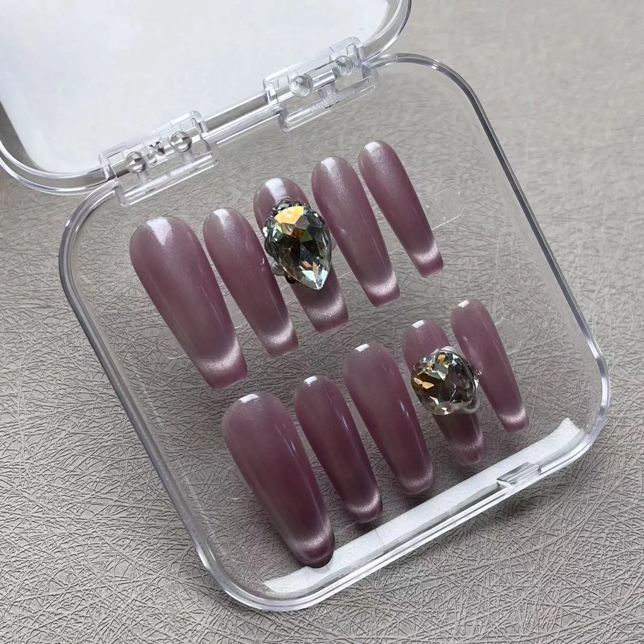 10 шт. декоративные накладные ногти кошачий глаз