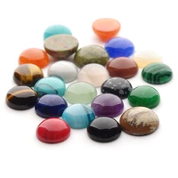 10pcslot 4 12mm round natural stone cabochons beads for diy ring earring bracelet necklace making jewelry findings supplies