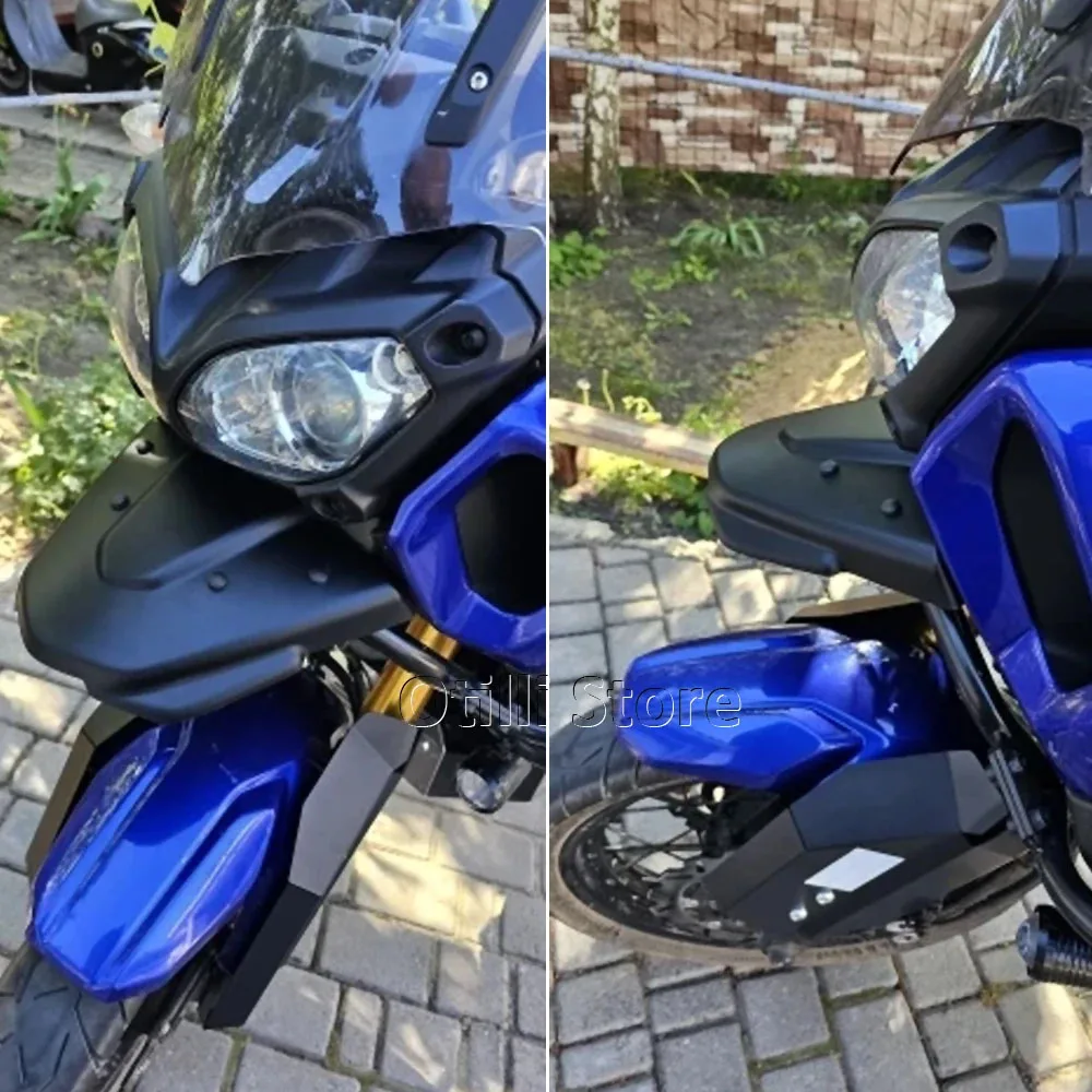 Фото Для Yamaha Fit XT1200Z XT 1200 Z Super Tenere 2014-2021 передний клюв из углеродного волокна, удлинитель носа, крыло колеса 2020 2019 2018 №5