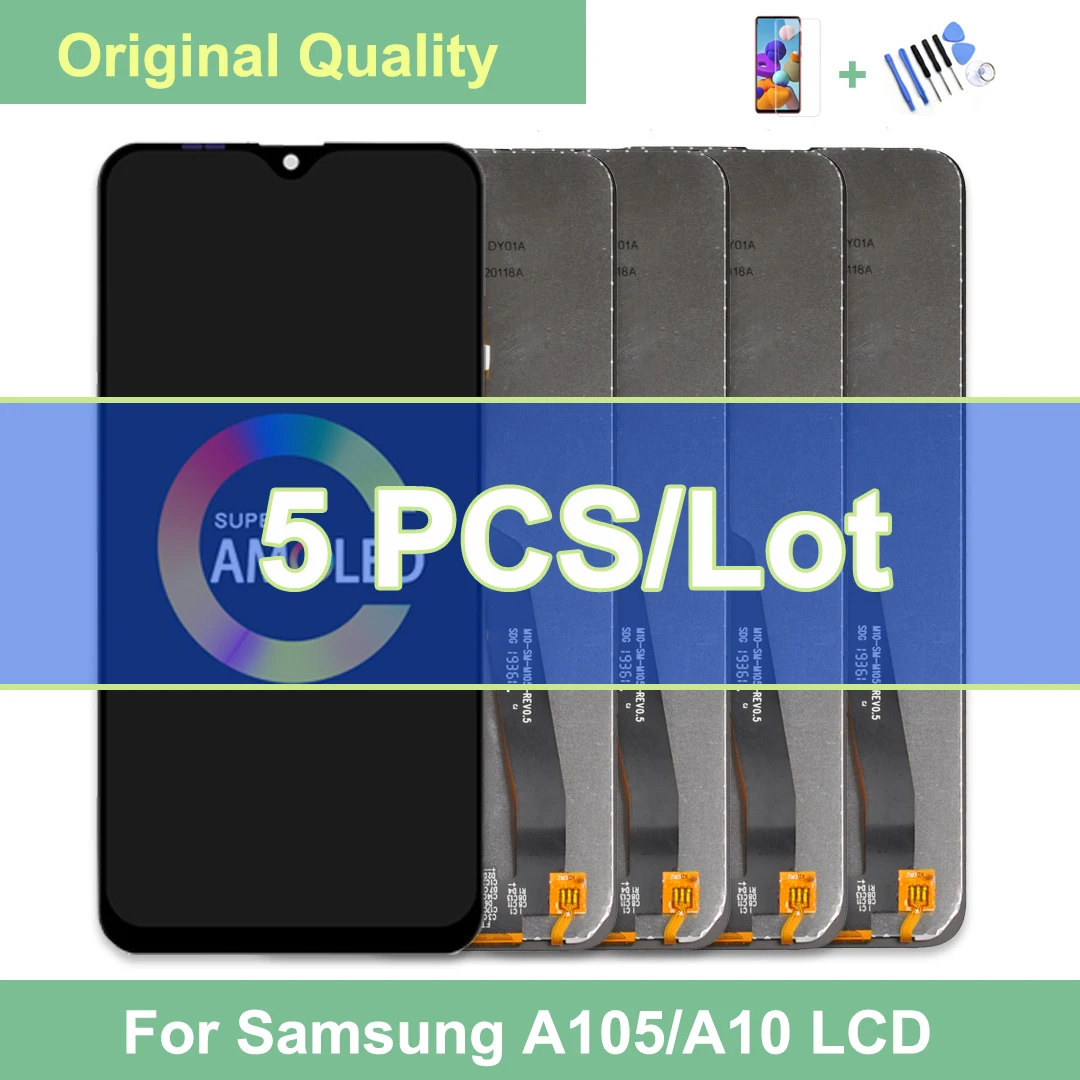 5 PCS OLED Display For Samsung A10 A105 A105F / M10 M105 LCD Display Monitor Module Touch Screen Digitizer Assembly