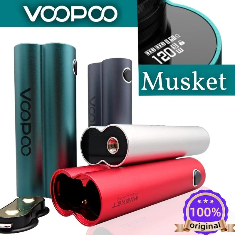 

Оригинальный VOOPOO MUSKET 120W Mod Box 510 thread Vaper GENE.TT Chip No Dual 18650 Battery Vape kit электронная сигарета испаритель