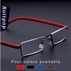 TR90 Wo Для мужчин s с плоскими стеклами и половинной рамкой для чтения очки для чтения для Для мужчин Металл увеличительные очки для работы мужской чехол