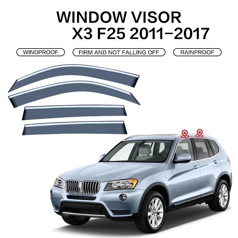 Козырек на окно для BMW X3 2003-2022 E83 F25 G01 защита от солнца и дождя