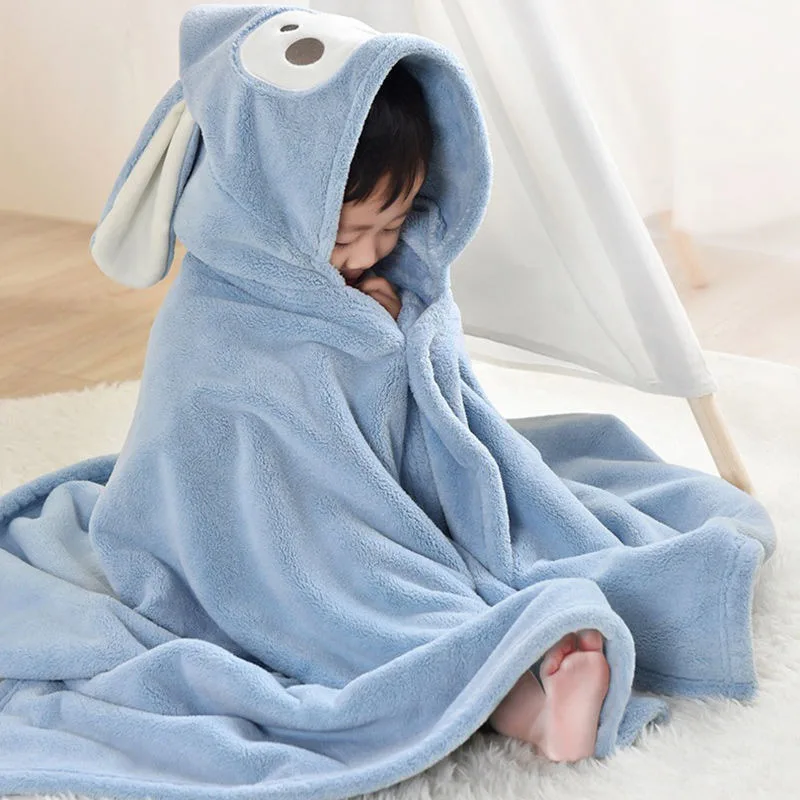 

Thickened Bath Towels Cute Children Newborn Baby Super Soft Absorbent Pure Cotton Hooded Cloak Bath Towel Can Be Worn Blanket