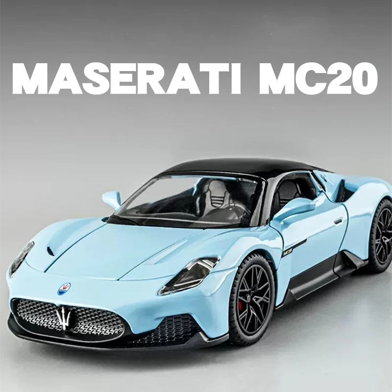 

Large 1/22 Maserati MC20 Sport Car Alloy Model Car Diecast Metal Scale Collection Vehicle Model Sound Toy Car Gift For Children