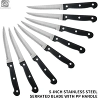 8pcs steak knife set steakmesser stainless steel chef bread carving utility knives non stick cooking cutlery tool with box