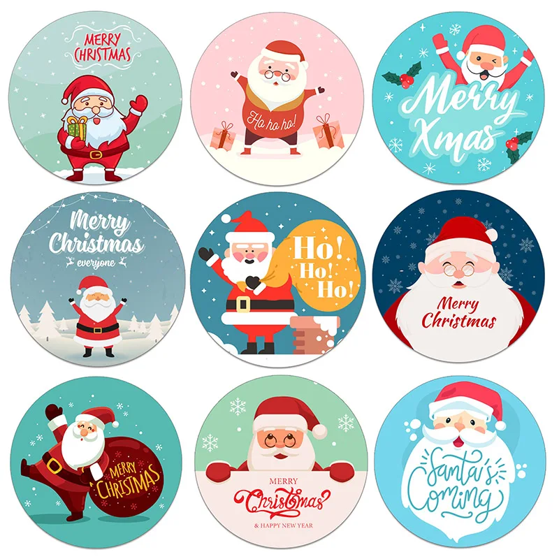 

Merry Christmas Theme Sealing Sticker Xmas New Year Party DIY Gifts Posted Baking Decoration Package Cute Label Multifunction