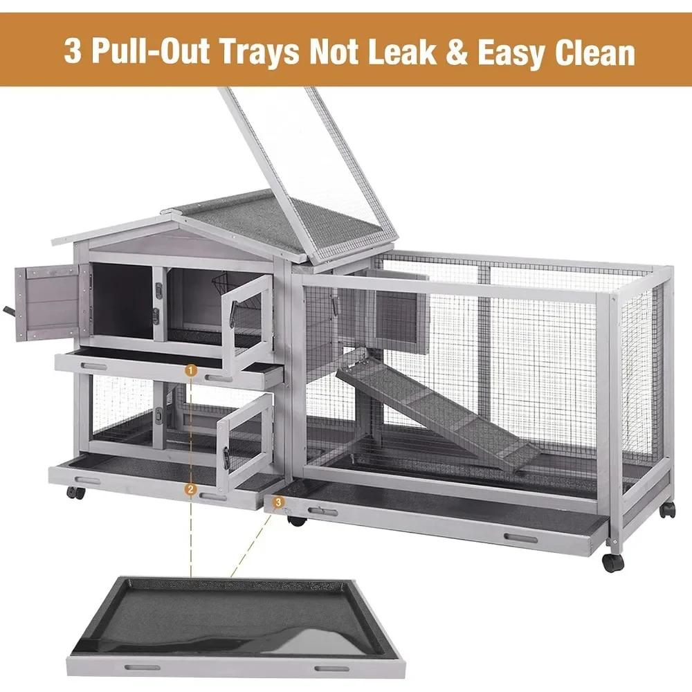 Зайцевая клетка для помещений и фотоэлементов с водонепроницаемой крышей