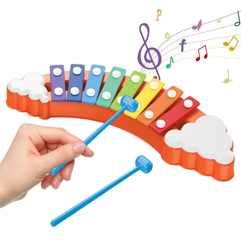 

Montessori Musical Instruments For Toddlers Xylophone Toy 8 Notes Colorful Child Safe Mallets Great Holiday Birthday Gift