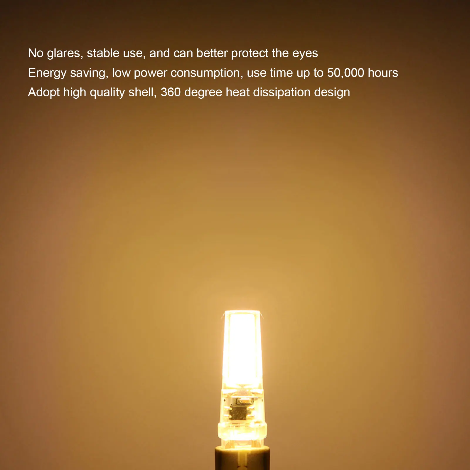 ZK40 6 шт. GY6.35 лампа 5 Вт AC DC 12 В COB лампочка энергосберегающая силиконовая потолочная