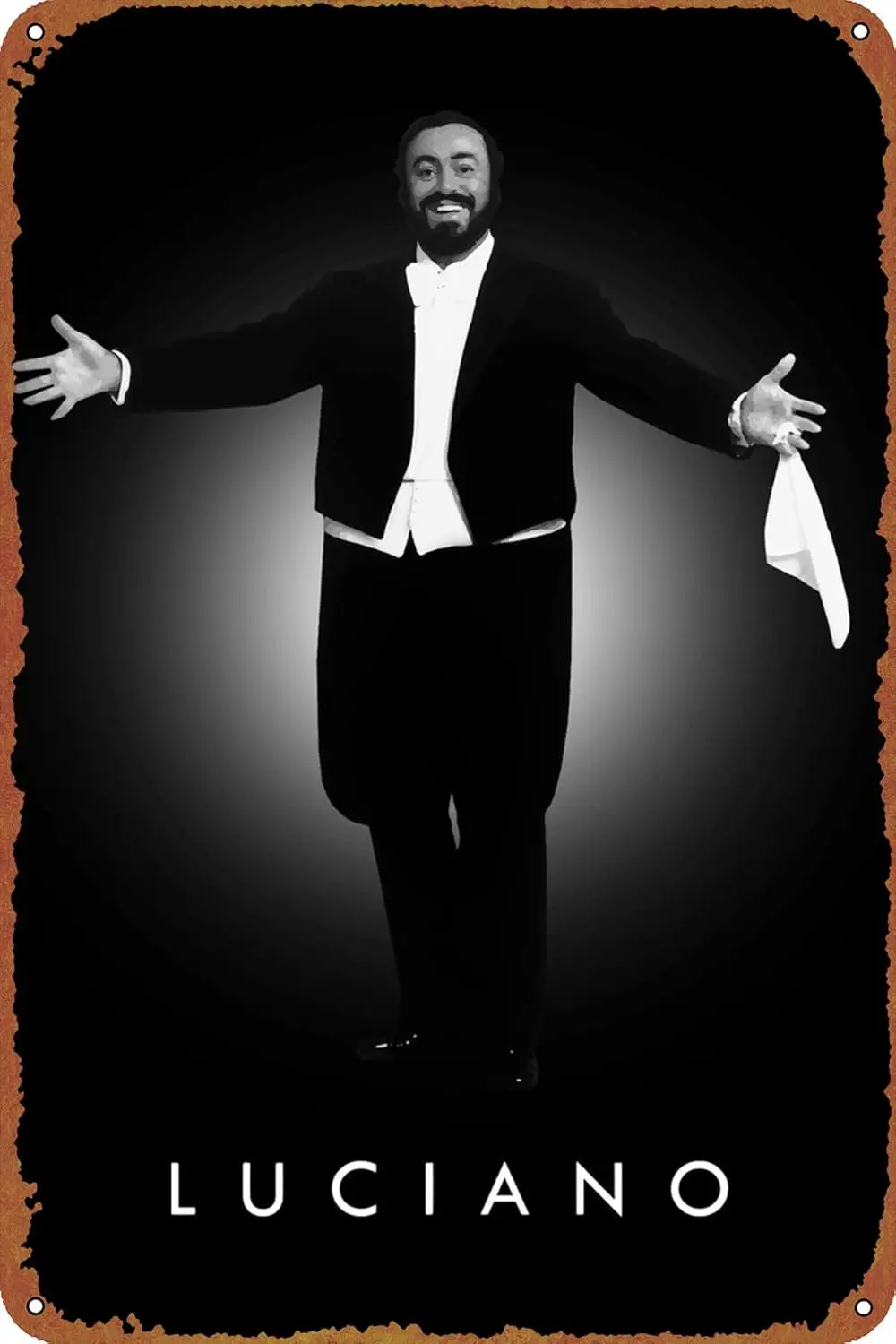 Luciano Pavarotti Музыкальная Металлическая Оловянная Вывеска Подвесная Ретро Кухня