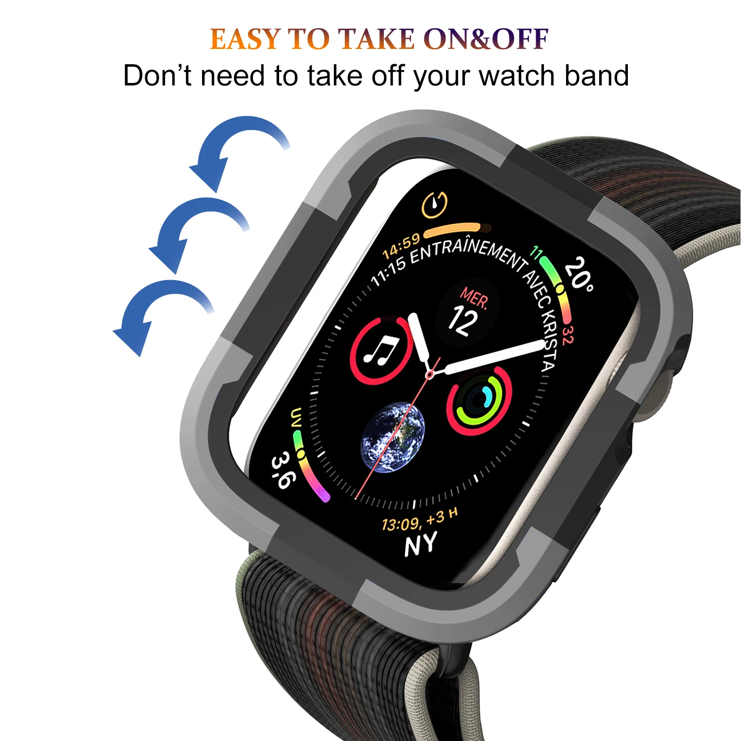 TPU+PC Watchcase Cover for Apple Watch Ultra series 8 7 6 5 4 bumper case 49mm 45mm 41mm 40mm 44mm Accessories Plastic frame