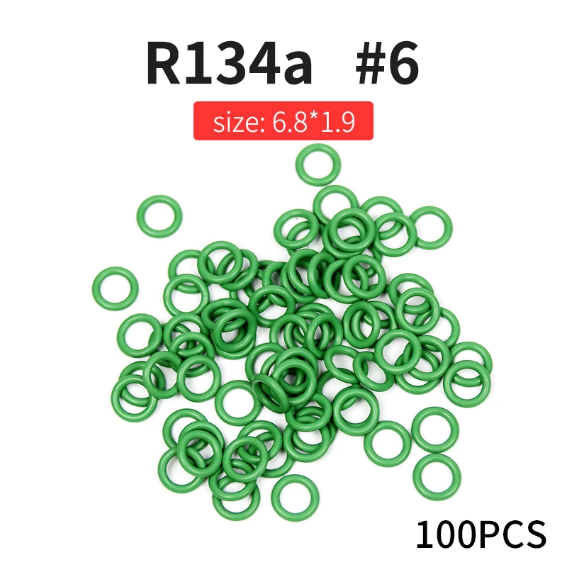 

Уплотнительное кольцо для автомобильного кондиционера, 100 шт., комплект уплотнительных колец, резина NBR, фторостойкость, термостойкость, #6 #8 #10