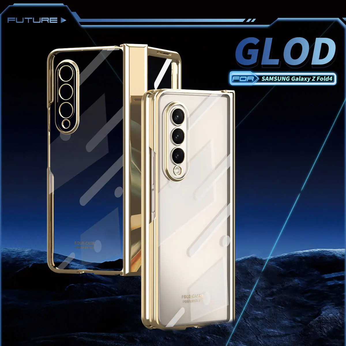 

Складной чехол серии Фантом с гальваническим покрытием для Samsung Galaxy Z, складной, 4 дюйма, с защитной пленкой для экрана Galaxy Z, складной чехол 4