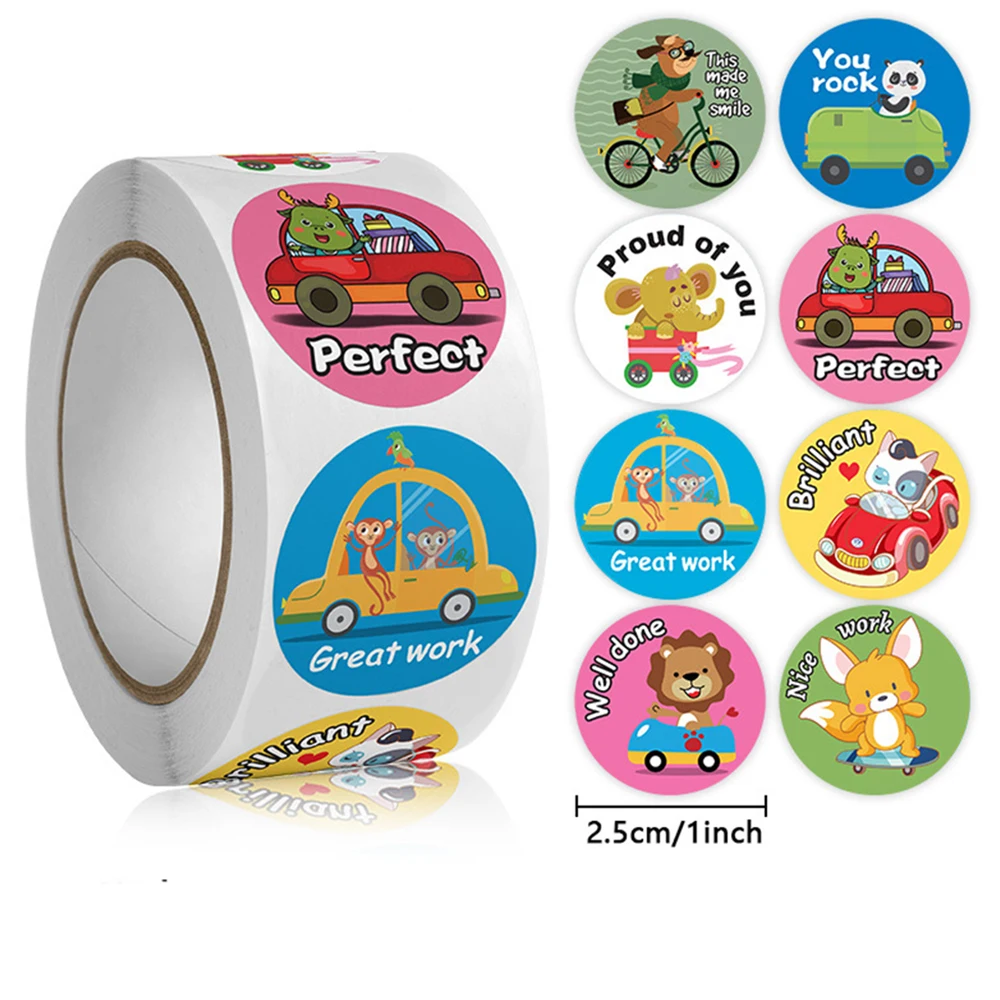 

50-500pcs Animal Cartoon Stickers Kids Toy Stickers Various Cute Design Patterns School Teacher Reward Stickers