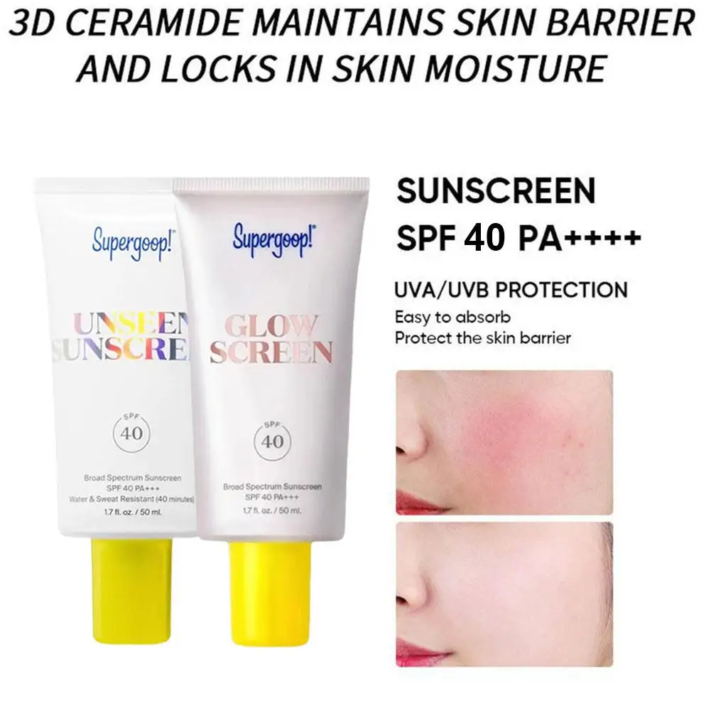 Supergoop прозрачный несенсорный макияж предварительно защитный крем SPF40 +