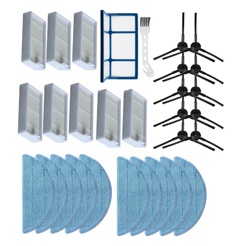 

30PCS Accessories Kit For Ilife V5 V5S V3 V3S Robot Vacuum Cleaner Washable Primary Filter Mop Side Brush Hepa Filter