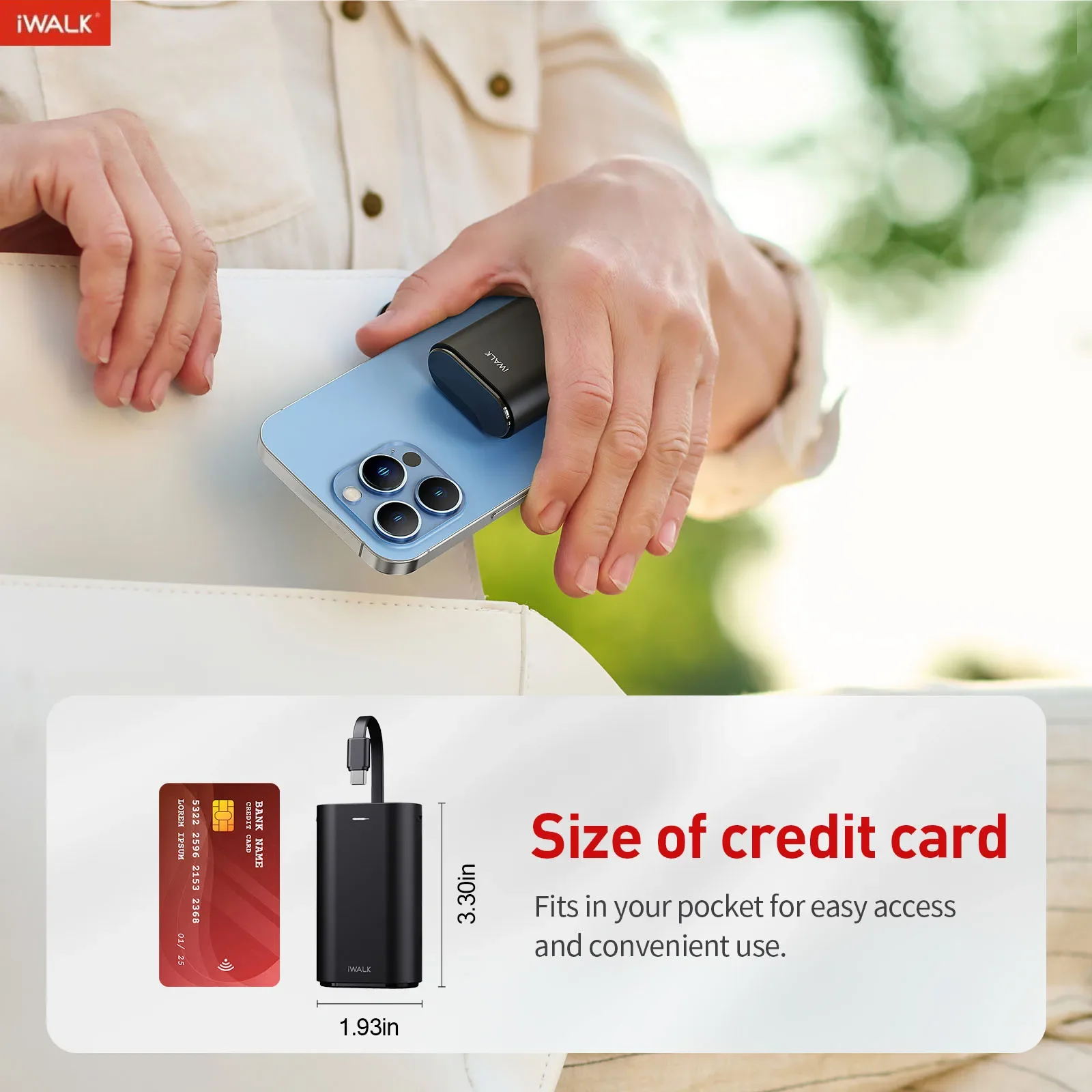 iWALK-Портативные аккумуляторы быстрое зарядное устройство для iPhone Powerbank внешний