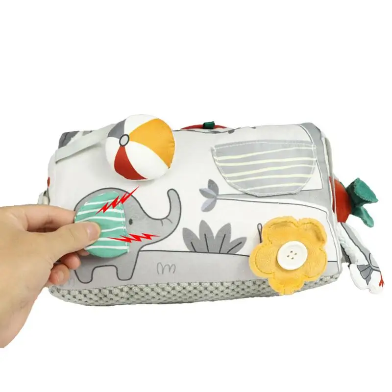 

Детская игрушка-подушка Монтессори с зеркалом для раннего развития