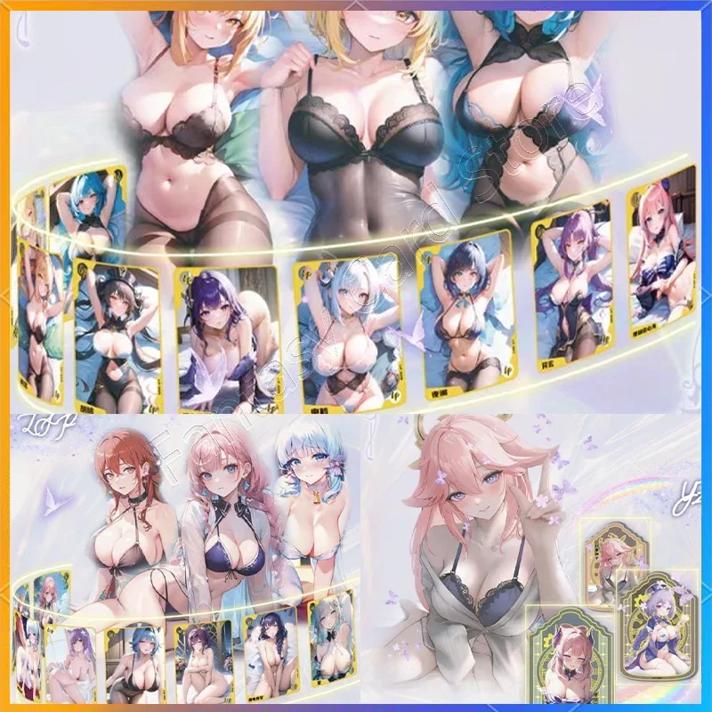 

Sexy Exposed Card ACG Goddess Story Loli Card Limited Sale Metal Card Black Silk Uniform Sexy Girls Big Breasts and Perky Butt