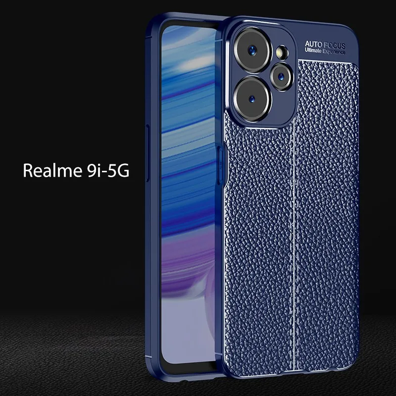 For Realme 9i 5G Case for Realme 9i 5G cover Shockproof TPU Bumper Soft Silicone Leather shield Back Cover For Realme 9i 5G