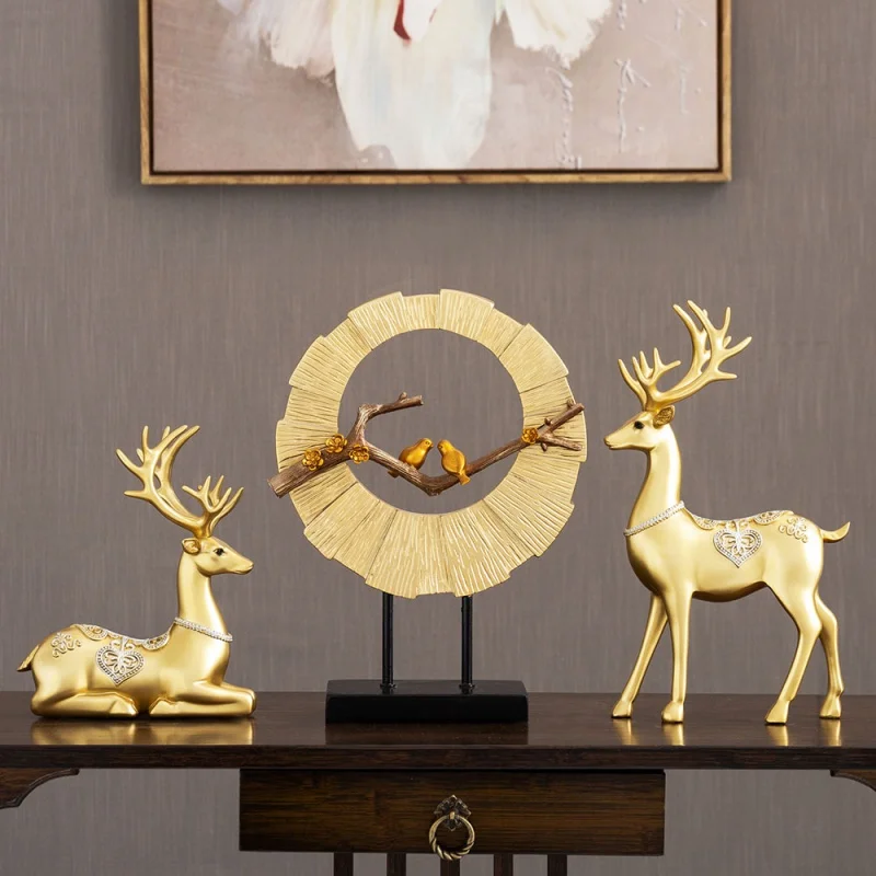 

Home Decor Accessories Modern Deer Statues Nordic Animal Sculpture Fengshui Decor Living Room Office Desk Decoration Gifts