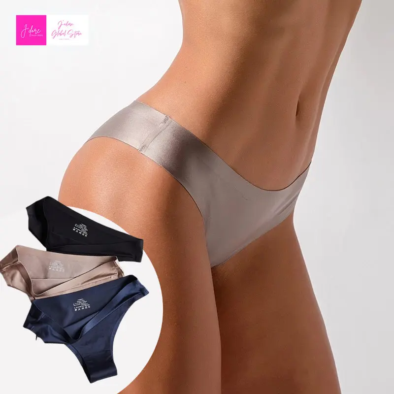 

1 Pc Women Panties Underwear Fitness Sports Seamless Female Lingerie Sexy T-back G-string Thong Ice Silk Woman Underwear