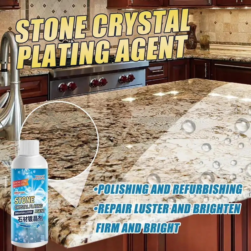 Marble Crystal Plating Agent 100ml Stone Granite Slate Limestone Ceramics Waterproof Kitchen Stone Brightening Refurbishment