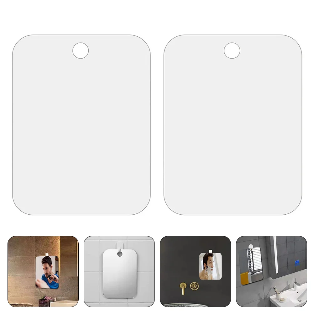 

Anti-fog Mirror Wall Decor Bathroom Hanging Wall-mounted Chic Makeup Nordic Style Bathroom mirrors