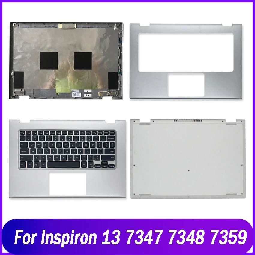 NEW Laptop Palmrest Upper Case For Dell Inspiron 13 7347 7348 7359 Series LCD Back Cover Bottom Case C Cover 0V5CHP V5CHP Silver