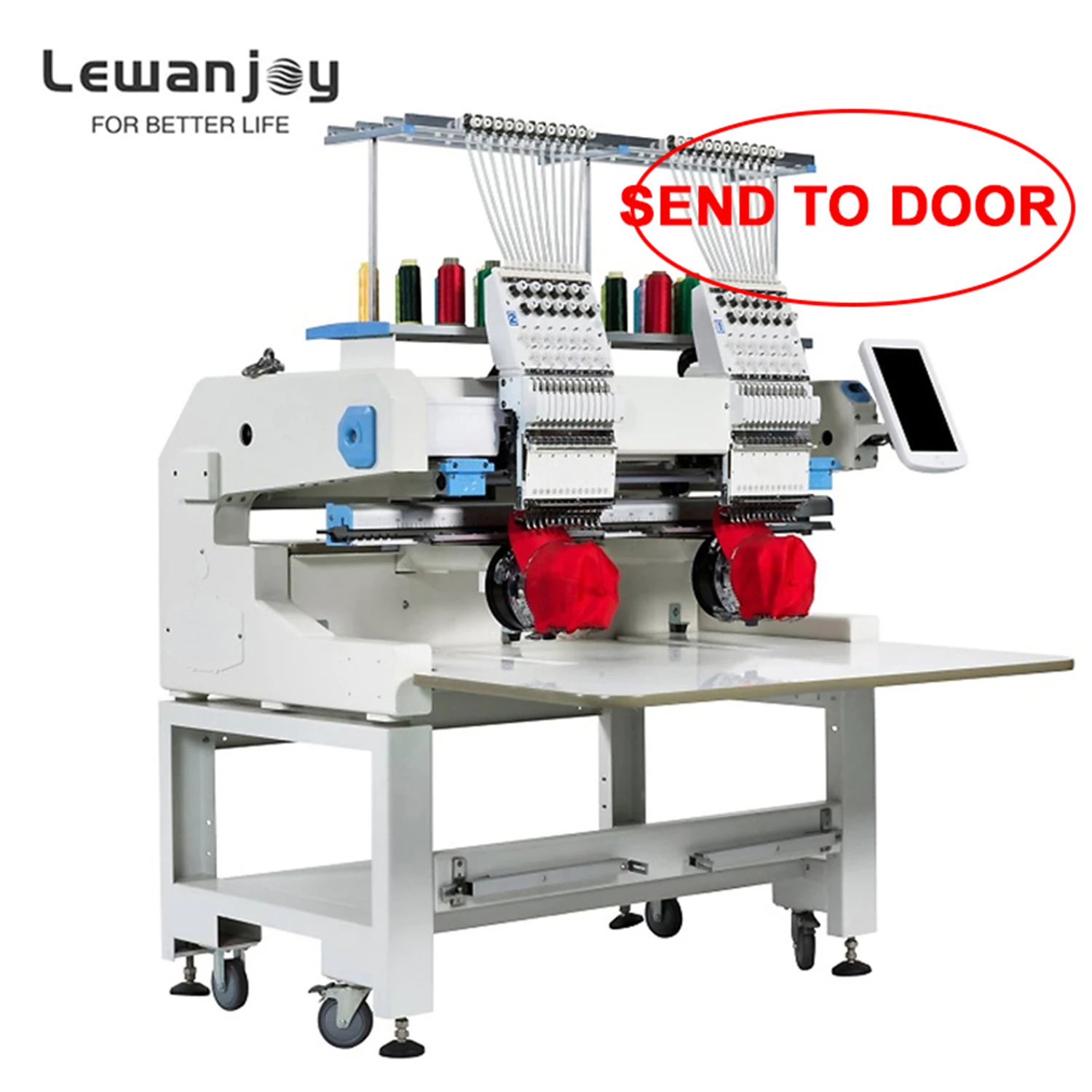 The Latest Multi Two Head Multifunctional Computerized Embroidery Machine For Hat T-shirt Flat