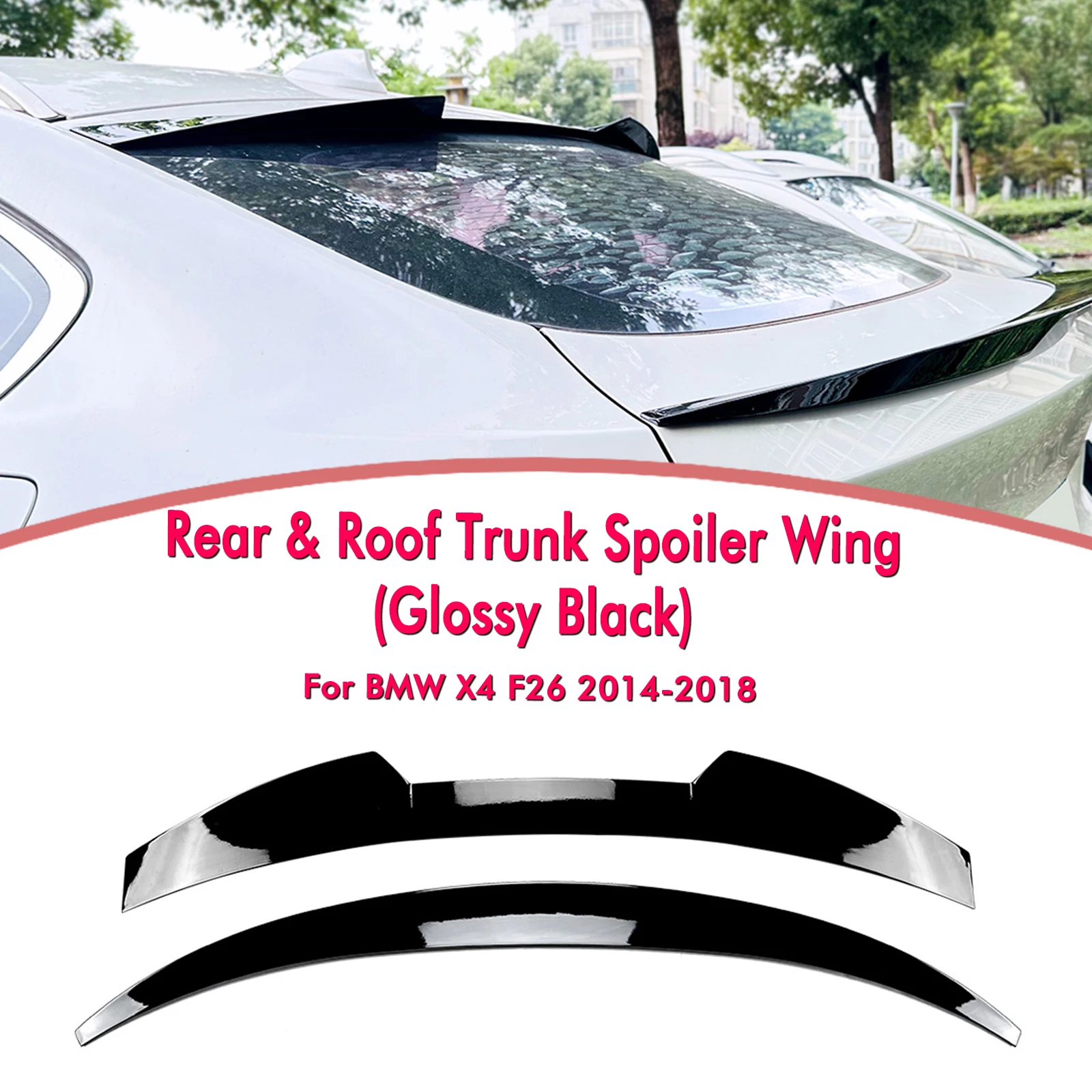 2 шт. задний спойлер для багажника губа и крыша BMW X4 F26 2014 2015 2016 2017 2018
