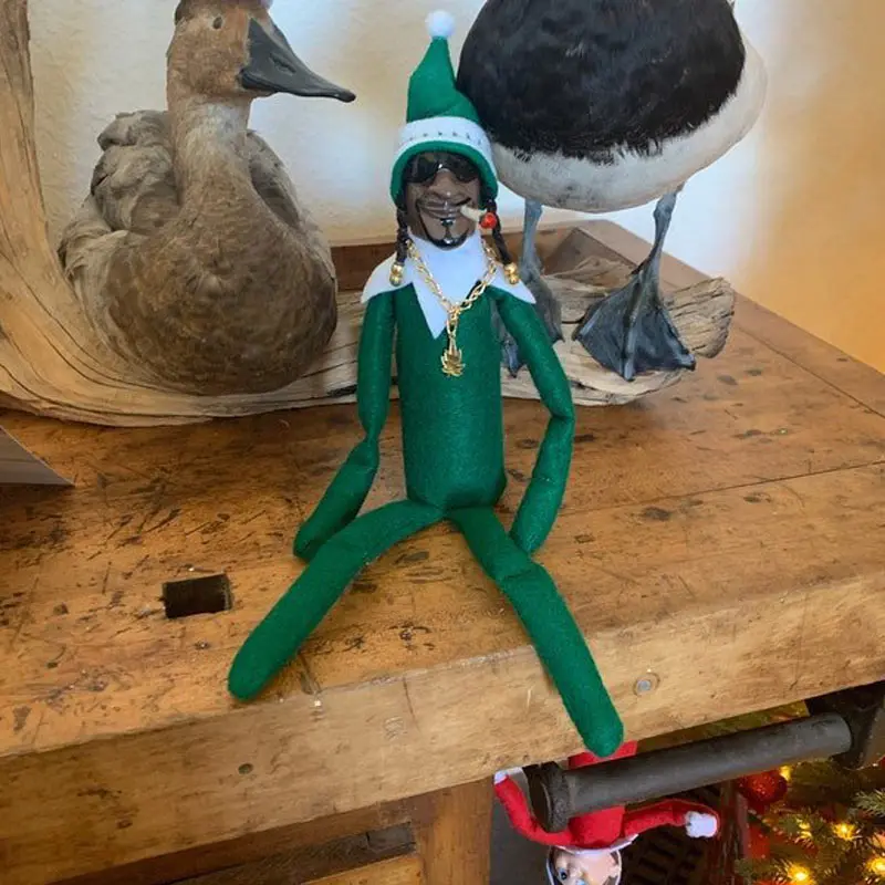 Snoop On A Stoop Рождественский эльф Кукла длинная гибкая игрушка забавные подарки для
