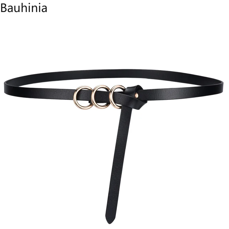 

Bauhinia 2022 New Casual Fashion 110*1.3cm Noble Woman Belt Luxury Black Designer All-match Retro Dress Belt