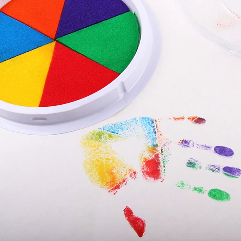 

Funny 6 Colors DIY Finger Painting Drawing Toys Baby Funny Graffiti Colored Drawing Craft Inkpad Stamps Drawing Toy for Children