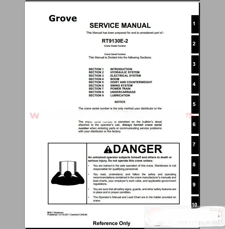 Мобильные журавли Grove все модели полный набор руководство 4 31 ГБ