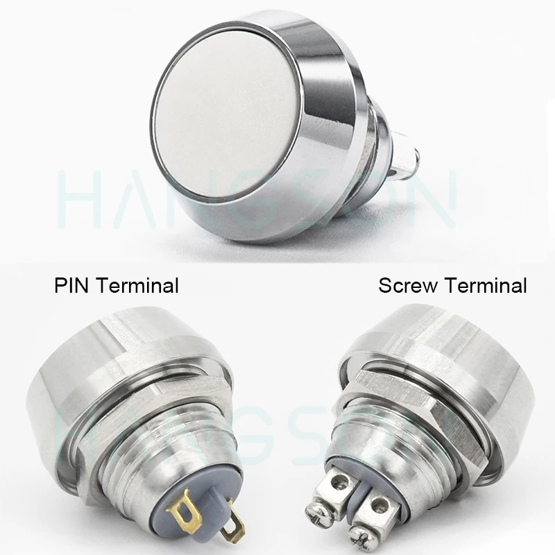 

Мгновенный купольный переключатель 12 мм, 3A, 220В, металлический